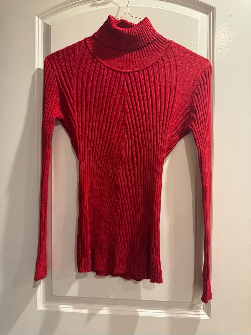 It's Our Time Red Ribbed Turtleneck Sweater